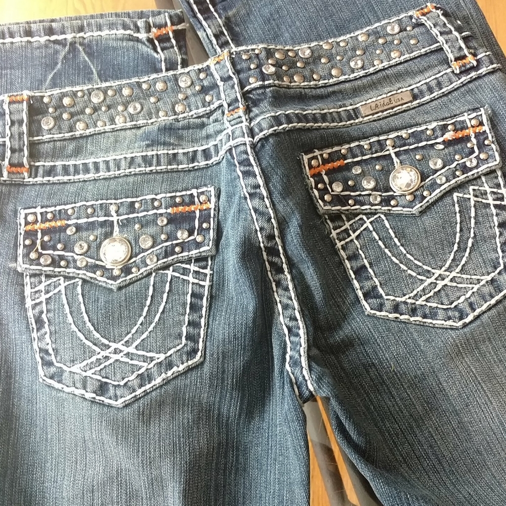 L.A. idol USA Rocker Jeans Size 5 Tall 33" Inseam